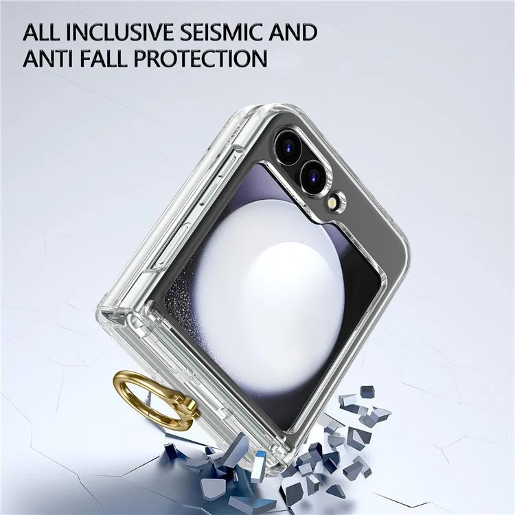 For Samsung Galaxy Z Flip5 5G Case Anti-Drop Hinge Kickstand Hard PC Phone Back Cover