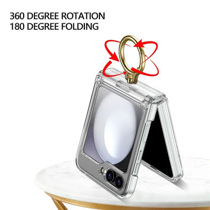 For Samsung Galaxy Z Flip5 5G Case Anti-Drop Hinge Kickstand Hard PC Phone Back Cover