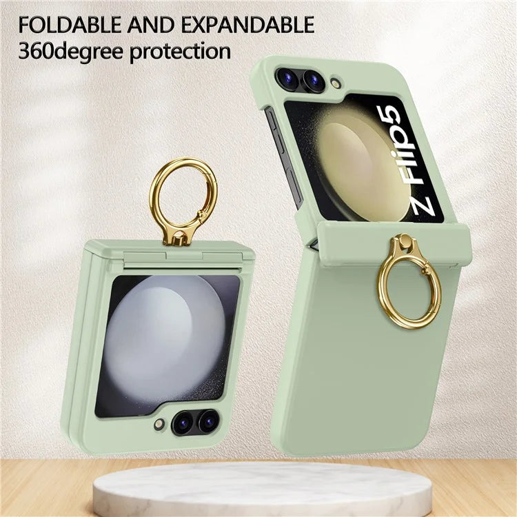 For Samsung Galaxy Z Flip5 5G Case Anti-Drop Hinge Kickstand Hard PC Phone Back Cover