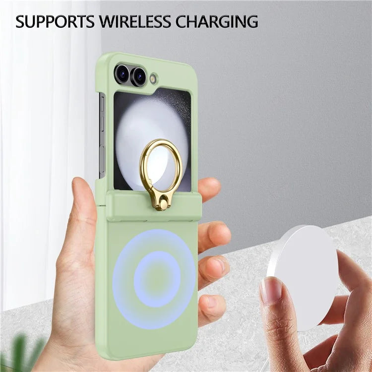 For Samsung Galaxy Z Flip5 5G Case Anti-Drop Hinge Kickstand Hard PC Phone Back Cover