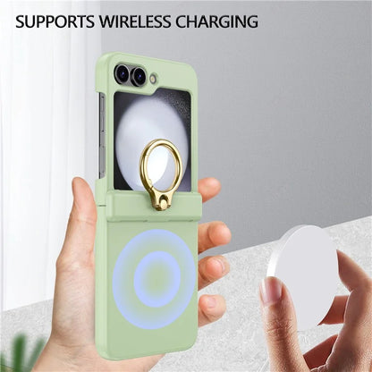 For Samsung Galaxy Z Flip5 5G Case Anti-Drop Hinge Kickstand Hard PC Phone Back Cover