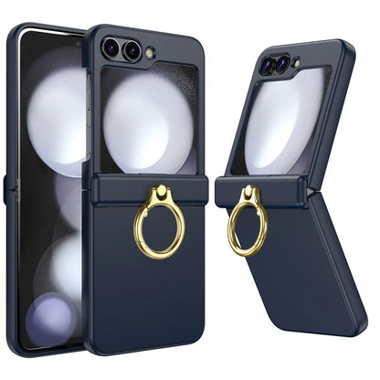 For Samsung Galaxy Z Flip5 5G Case Anti-Drop Hinge Kickstand Hard PC Phone Back Cover