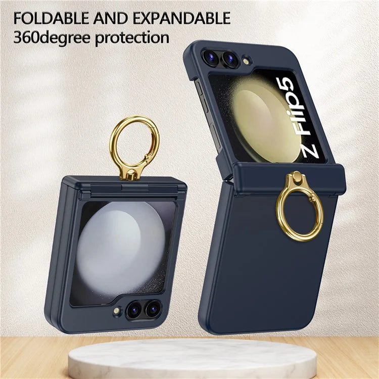 For Samsung Galaxy Z Flip5 5G Case Anti-Drop Hinge Kickstand Hard PC Phone Back Cover