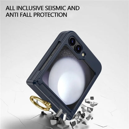 For Samsung Galaxy Z Flip5 5G Case Anti-Drop Hinge Kickstand Hard PC Phone Back Cover