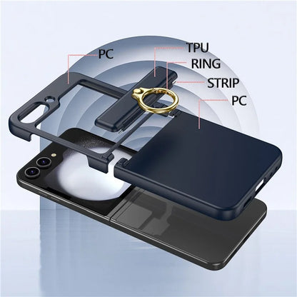 For Samsung Galaxy Z Flip5 5G Case Anti-Drop Hinge Kickstand Hard PC Phone Back Cover