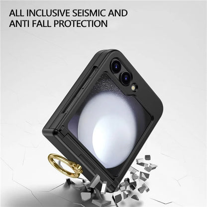 For Samsung Galaxy Z Flip5 5G Case Anti-Drop Hinge Kickstand Hard PC Phone Back Cover