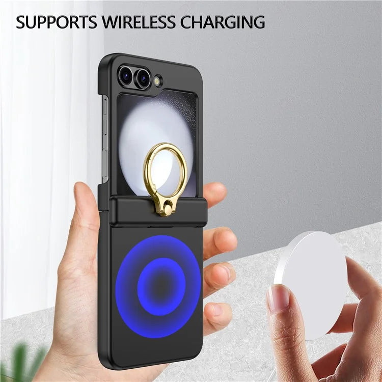 For Samsung Galaxy Z Flip5 5G Case Anti-Drop Hinge Kickstand Hard PC Phone Back Cover