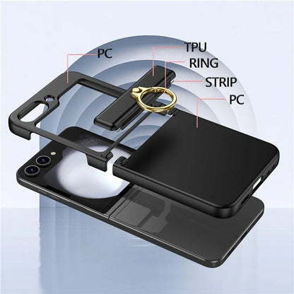 For Samsung Galaxy Z Flip5 5G Case Anti-Drop Hinge Kickstand Hard PC Phone Back Cover