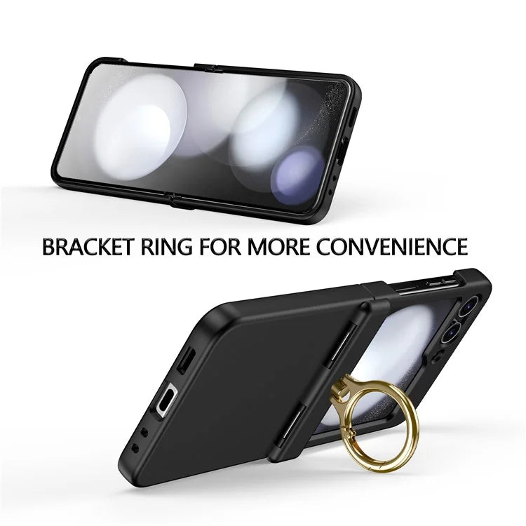For Samsung Galaxy Z Flip5 5G Case Anti-Drop Hinge Kickstand Hard PC Phone Back Cover