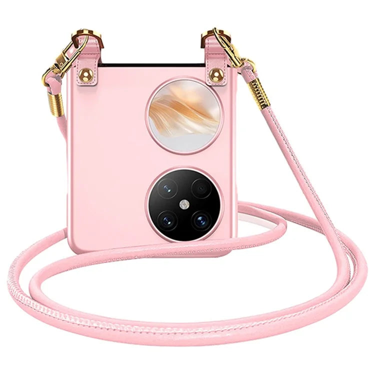 GKK For Huawei Pocket 2 PC Case Ultra Slim Folding Mobile Phone Cover with Shoulder Strap