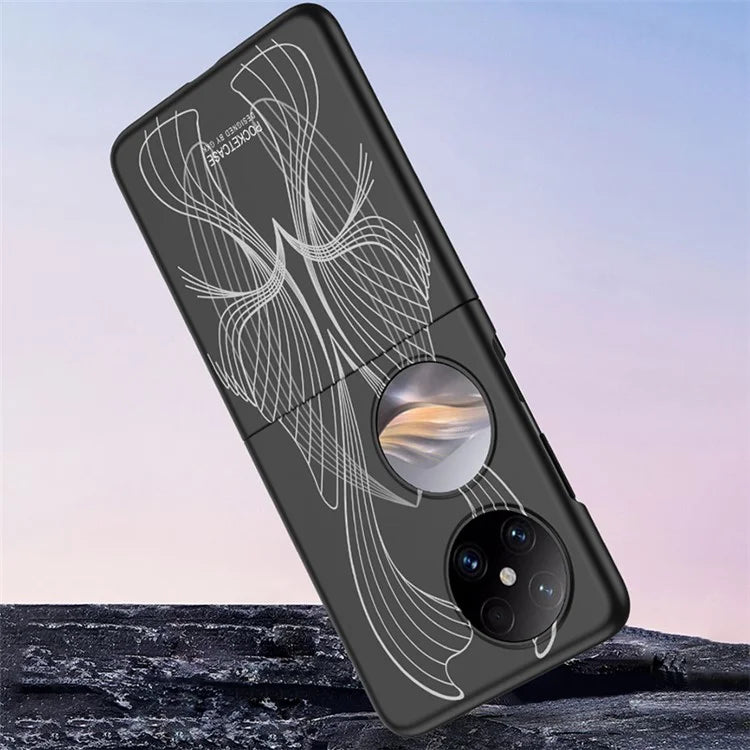 GKK For Huawei Pocket 2 Shockproof Case Art Pattern Printing Slim Hard PC Phone Cover