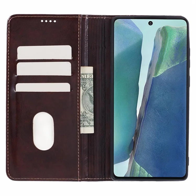SUTENI For Samsung Galaxy Note20 / Note20 5G Case PU Leather Cover Stand Wallet Phone Shell