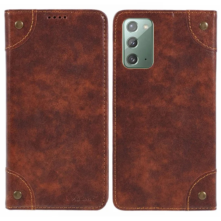 SUTENI For Samsung Galaxy Note20 / Note20 5G Case PU Leather Cover Stand Wallet Phone Shell