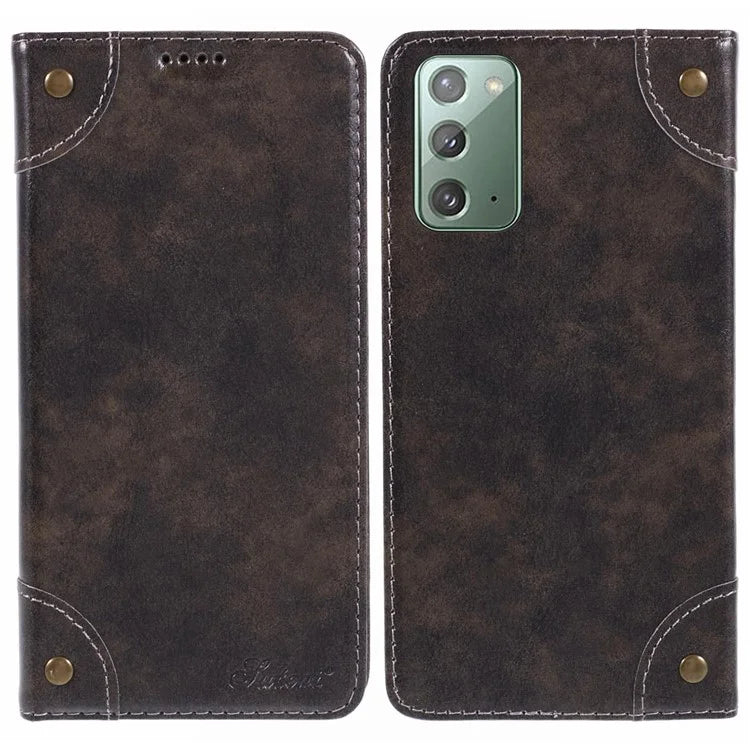 SUTENI For Samsung Galaxy Note20 / Note20 5G Case PU Leather Cover Stand Wallet Phone Shell
