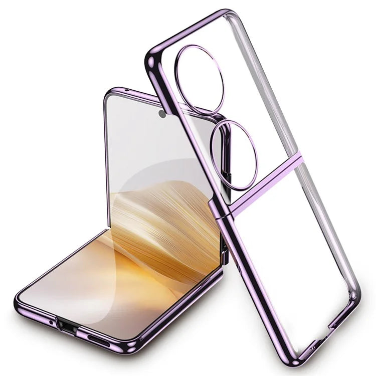 GKK For Huawei Pocket 2 Clear Case Electroplating Hard PC Slim Phone Cover