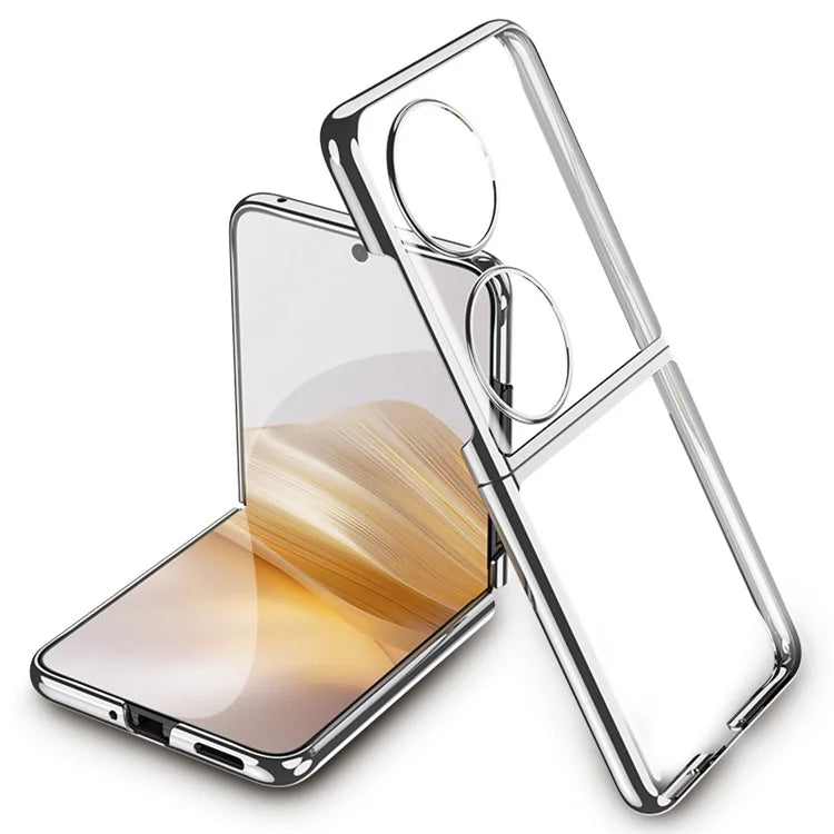 GKK For Huawei Pocket 2 Clear Case Electroplating Hard PC Slim Phone Cover