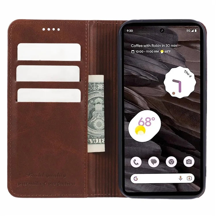 SUTENI For Google Pixel 7a Case Drop Proof PU Leather Wallet Phone Cover