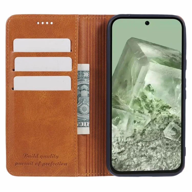 SUTENI For Google Pixel 8a Cell Phone Case PU Leather Folio Flip Wallet Cover