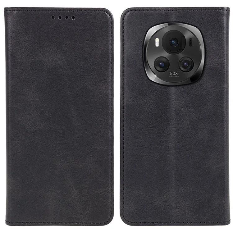 For Honor Magic6 5G Case Calf Texture PU Leather Wallet Flip Phone Cover
