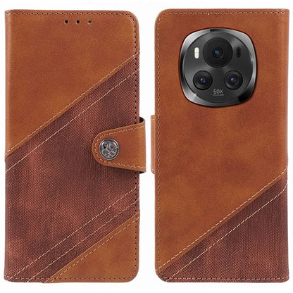 For Honor Magic6 Pro 5G Case Crazy Horse Texture Wallet Splicing Leather Phone Cover