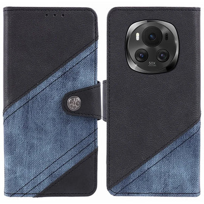 For Honor Magic6 Pro 5G Case Crazy Horse Texture Wallet Splicing Leather Phone Cover