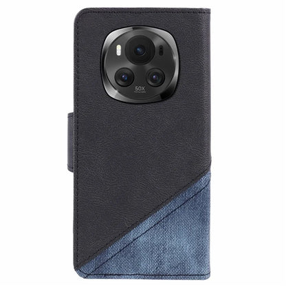 For Honor Magic6 Pro 5G Case Crazy Horse Texture Wallet Splicing Leather Phone Cover