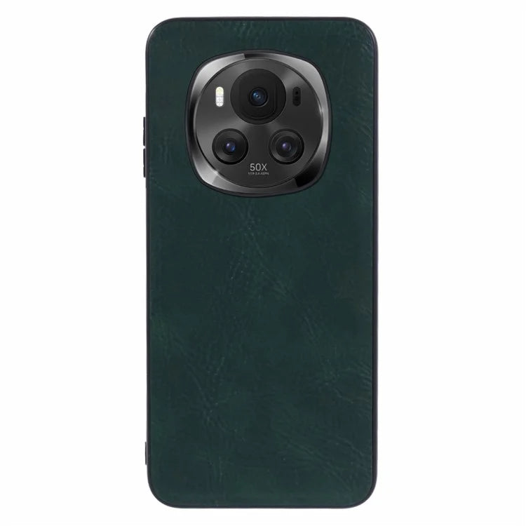 For Honor Magic6 Pro 5G Case Retro Texture Leather Coated PC+TPU Phone Back Cover