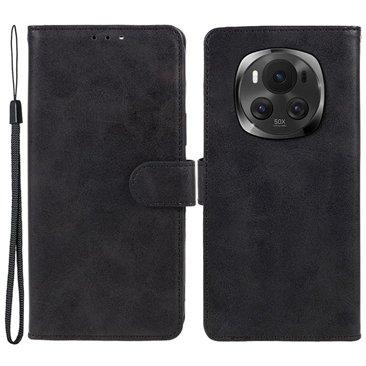For Honor Magic6 5G Phone Case Anti-Scratch PU Leather Wallet Stand Phone Shell