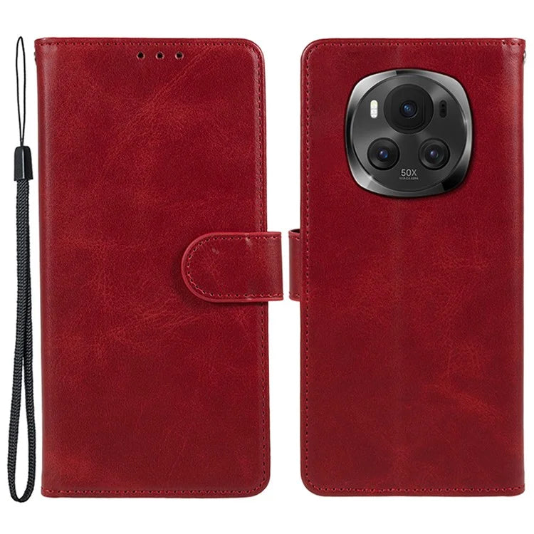 For Honor Magic6 5G Phone Case Anti-Scratch PU Leather Wallet Stand Phone Shell