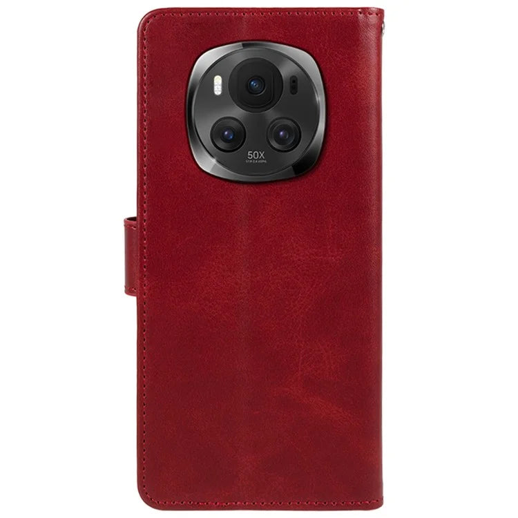 For Honor Magic6 5G Phone Case Anti-Scratch PU Leather Wallet Stand Phone Shell