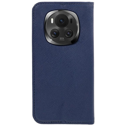 For Honor Magic6 Pro 5G Case Magnetic Closing Cross Texture Leather Phone Cover