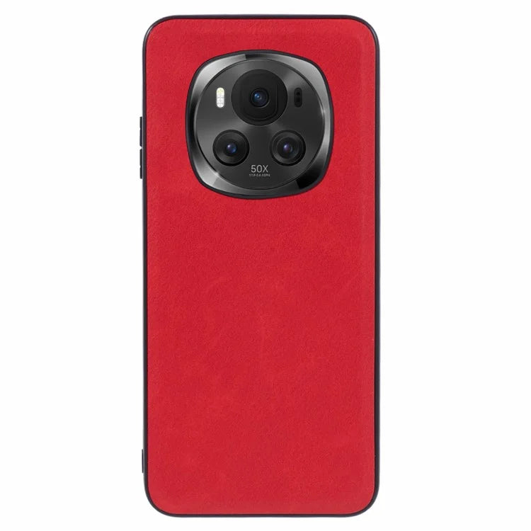 For Honor Magic6 5G Case Retro Texture PU+TPU+PC Smart Phone Cover