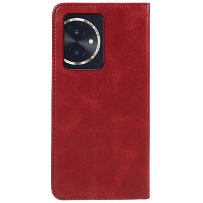 For Honor 100 5G Leather Case Wallet Calf Texture Auto-absorbed Magnetic Phone Cover