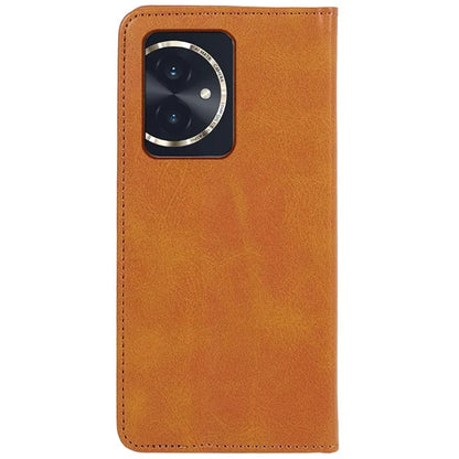 For Honor 100 5G Leather Case Wallet Calf Texture Auto-absorbed Magnetic Phone Cover
