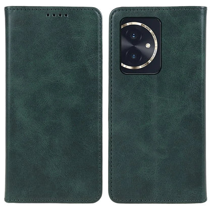 For Honor 100 5G Leather Case Wallet Calf Texture Auto-absorbed Magnetic Phone Cover