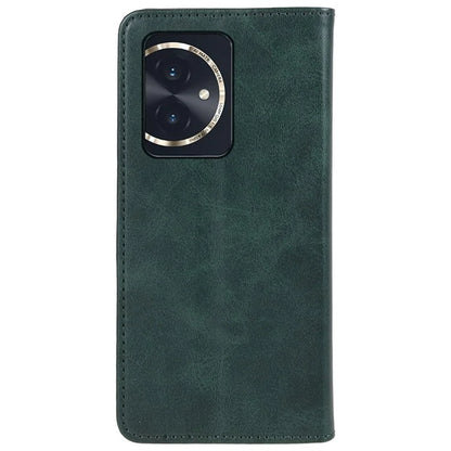 For Honor 100 5G Leather Case Wallet Calf Texture Auto-absorbed Magnetic Phone Cover