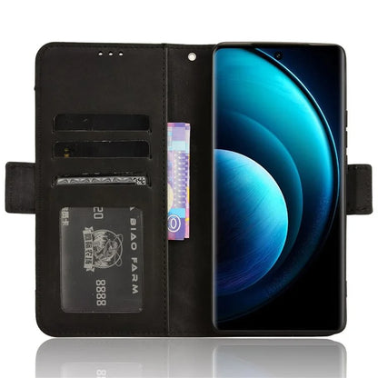 For vivo X100 5G Case Multiple Card Slots Function Wallet Leather Phone Cover