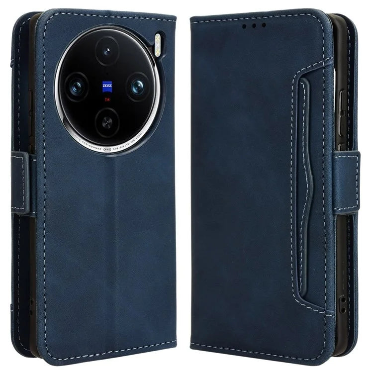 For vivo X100 5G Case Multiple Card Slots Function Wallet Leather Phone Cover