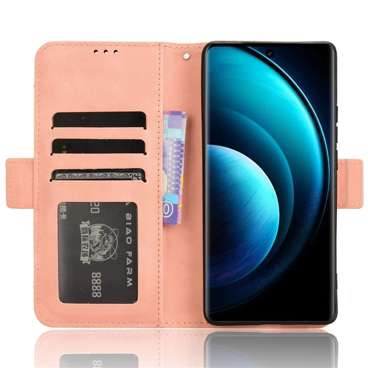 For vivo X100 5G Case Multiple Card Slots Function Wallet Leather Phone Cover