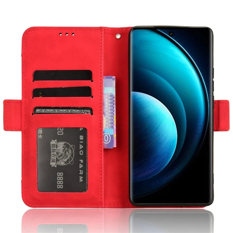 For vivo X100 5G Case Multiple Card Slots Function Wallet Leather Phone Cover