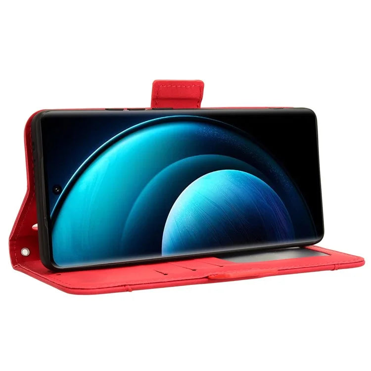 For vivo X100 5G Case Multiple Card Slots Function Wallet Leather Phone Cover