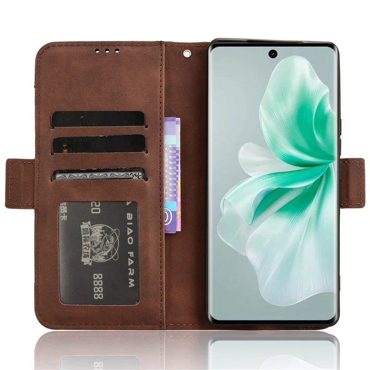 For vivo S18 5G / S18 Pro 5G / V30 5G / V30 Pro 5G Case PU Leather Stand Multiple Card Slots Phone Cover
