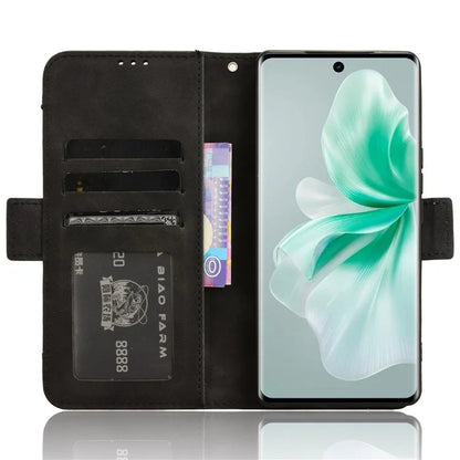 For vivo S18 5G / S18 Pro 5G / V30 5G / V30 Pro 5G Case PU Leather Stand Multiple Card Slots Phone Cover