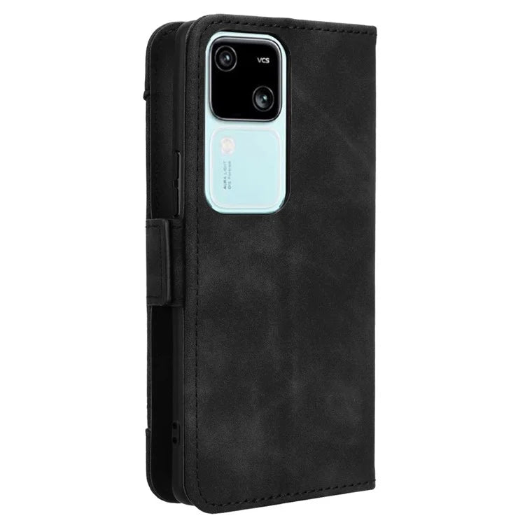 For vivo S18 5G / S18 Pro 5G / V30 5G / V30 Pro 5G Case PU Leather Stand Multiple Card Slots Phone Cover