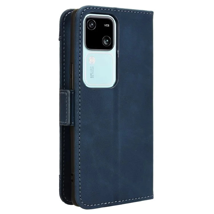 For vivo S18 5G / S18 Pro 5G / V30 5G / V30 Pro 5G Case PU Leather Stand Multiple Card Slots Phone Cover