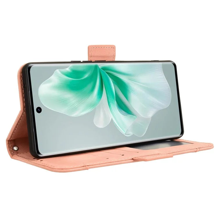 For vivo S18 5G / S18 Pro 5G / V30 5G / V30 Pro 5G Case PU Leather Stand Multiple Card Slots Phone Cover