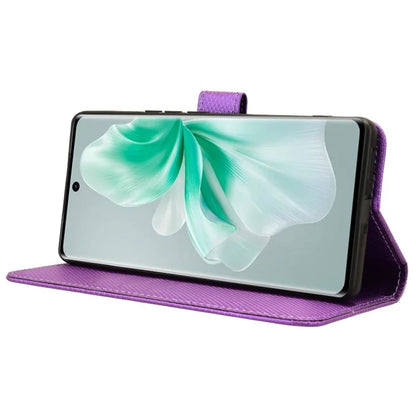 For vivo S18 5G / S18 Pro 5G / V30 5G / V30 Pro 5G Case PU Leather Stand Wrist Strap Diamond Texture Phone Cover