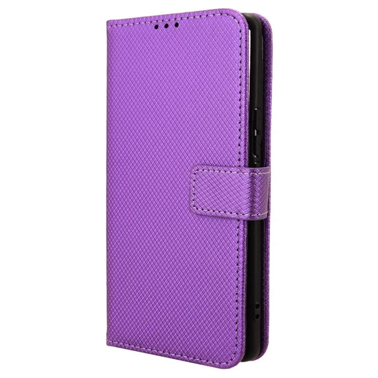 For vivo S18 5G / S18 Pro 5G / V30 5G / V30 Pro 5G Case PU Leather Stand Wrist Strap Diamond Texture Phone Cover