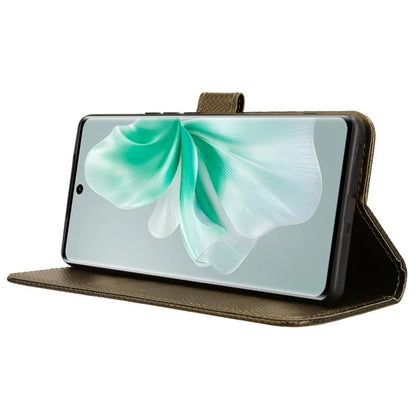 For vivo S18 5G / S18 Pro 5G / V30 5G / V30 Pro 5G Case PU Leather Stand Wrist Strap Diamond Texture Phone Cover