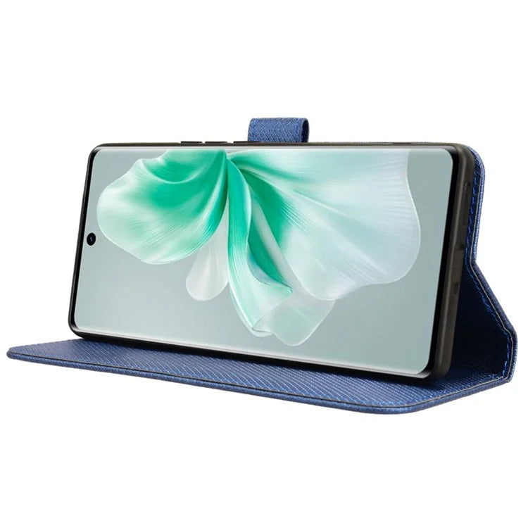For vivo S18 5G / S18 Pro 5G / V30 5G / V30 Pro 5G Case PU Leather Stand Wrist Strap Diamond Texture Phone Cover